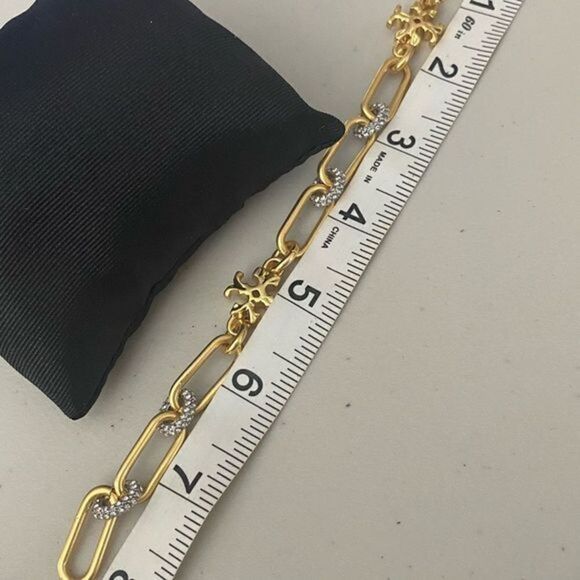 TORY BURCH•Roxanne Chain Pave Bracelet - Picture 2 of 11